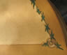 Tavolino decorato con foglie d'edera
